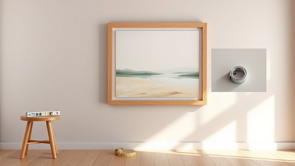 measure level hang securely