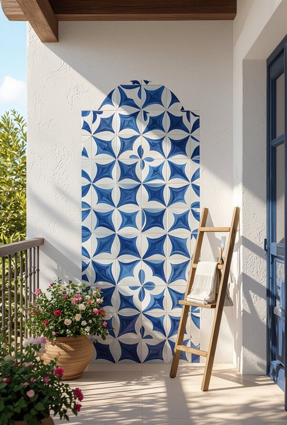 mediterranean blues and whites