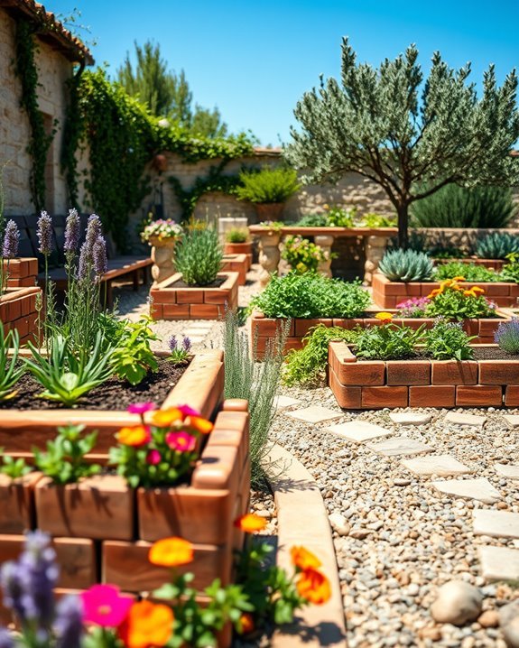 mediterranean raised bed garden