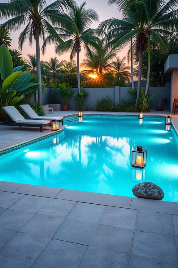 mesmerizing underwater lighting ambiance