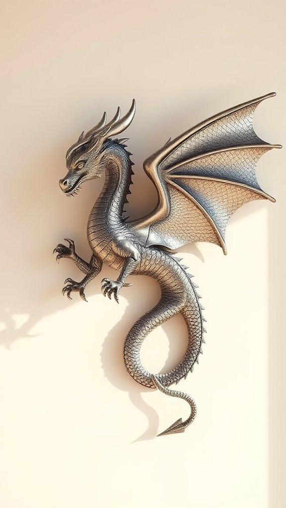 metal dragon wall sculptures