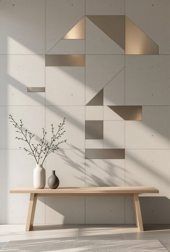 metal embedded customizable concrete walls