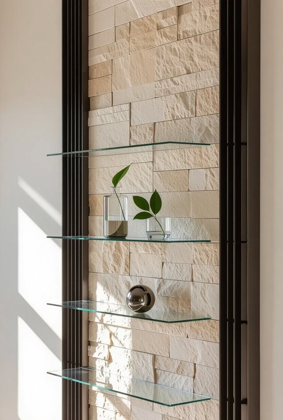 metal glass textured wallcraft