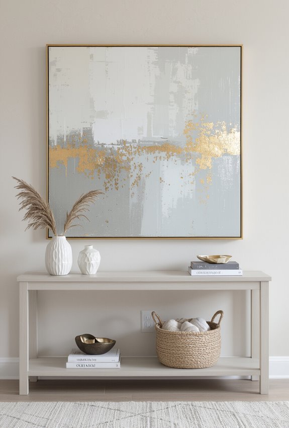 metallic accented glamorous canvas art