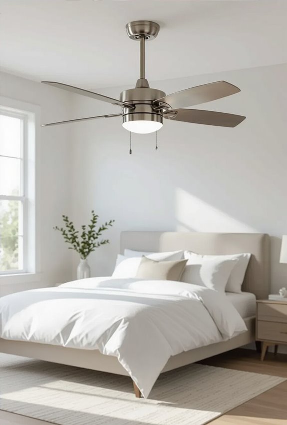 metallic accented luxe ceiling fans