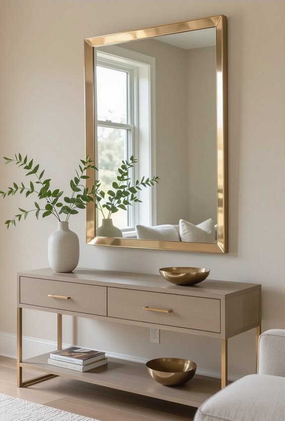 metallic accented mirrors elevate elegance