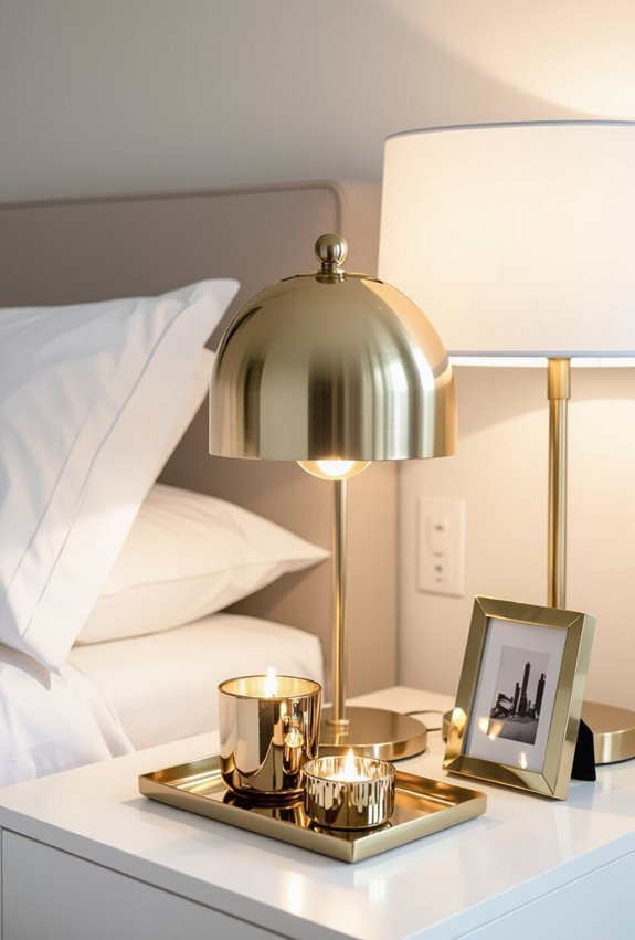 metallic accents add glamour