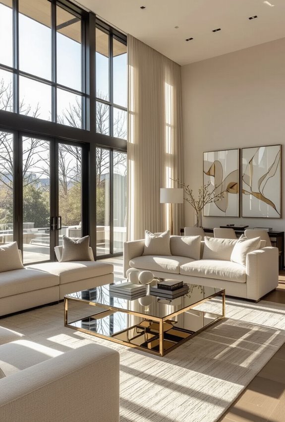 metallic accents bounce light