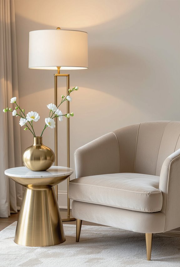 metallic accents elevate elegance