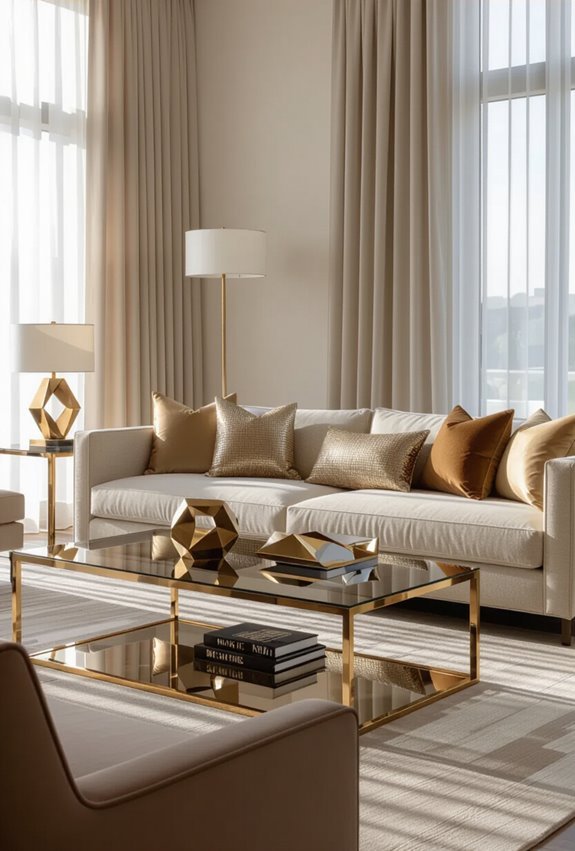 metallic accents elevate elegance