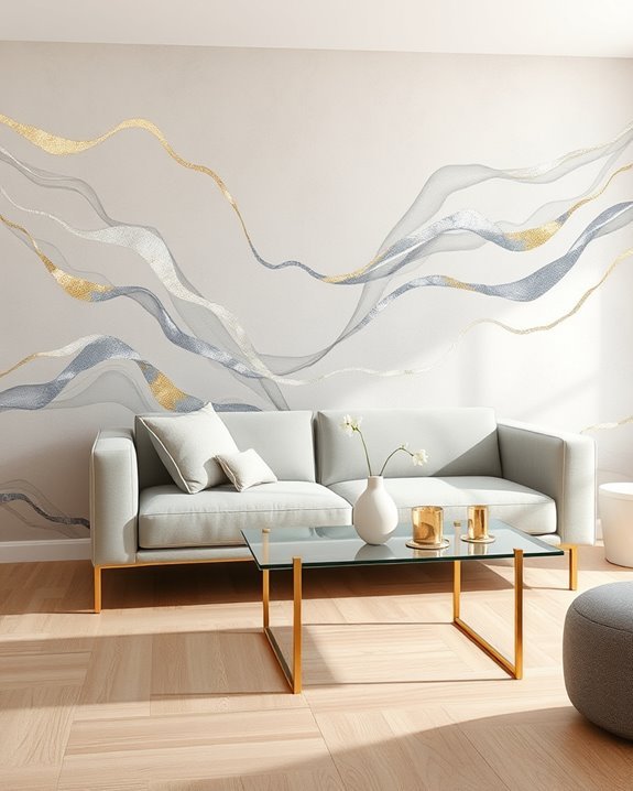 metallic accents enhance ambiance