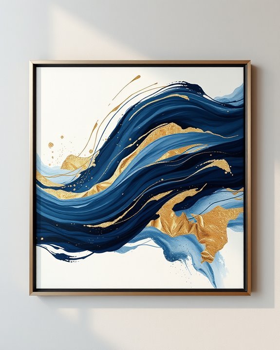 metallic accents enhance art