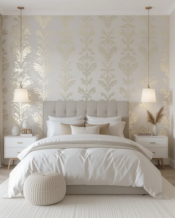 metallic accents enhance elegance