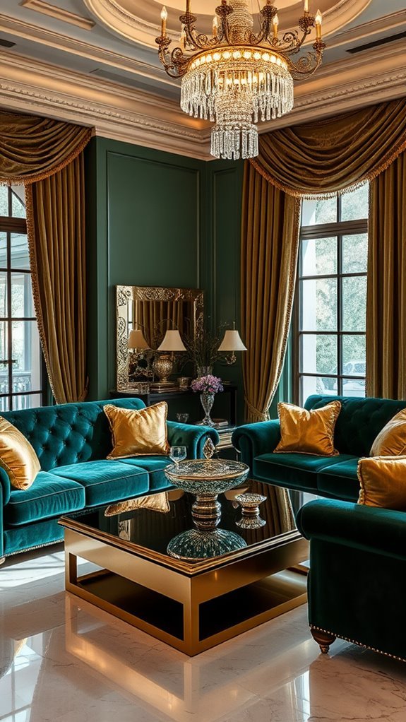 metallic accents highlights design