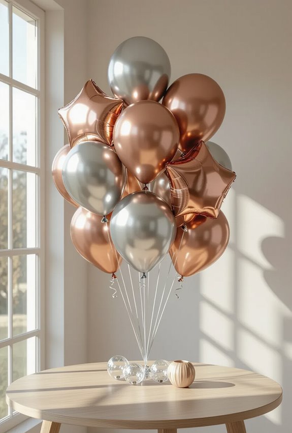 metallic balloons add sparkle