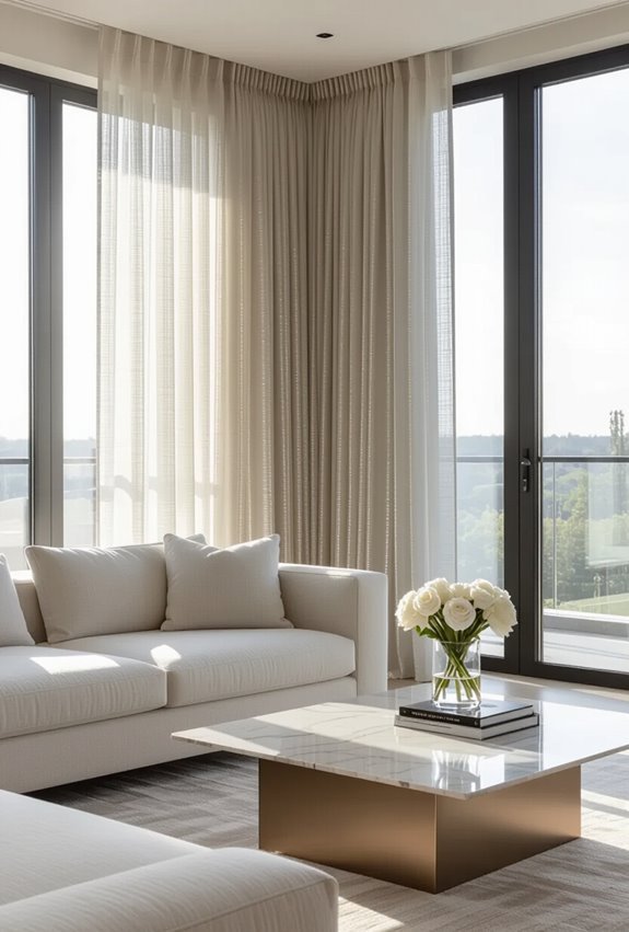 metallic embroidered sheer curtains