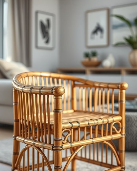 metallic finish for bamboo