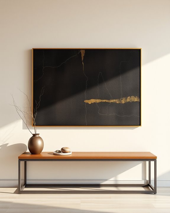 metallic finishes enhance art