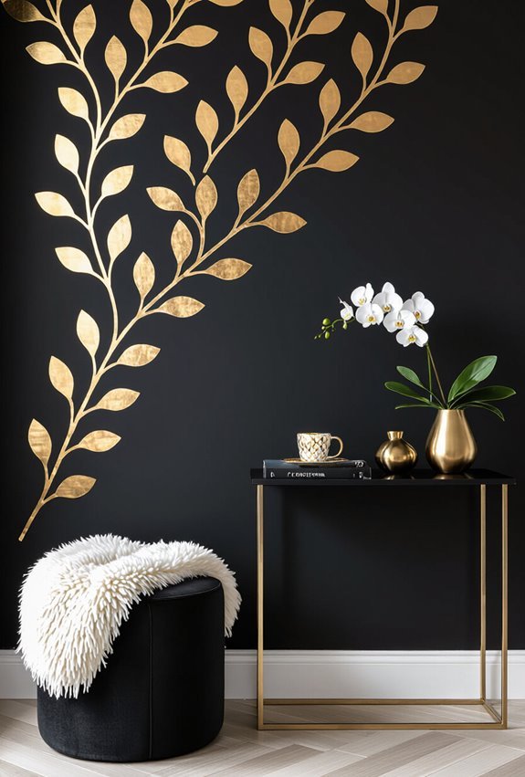 metallic gold geometric removable decals