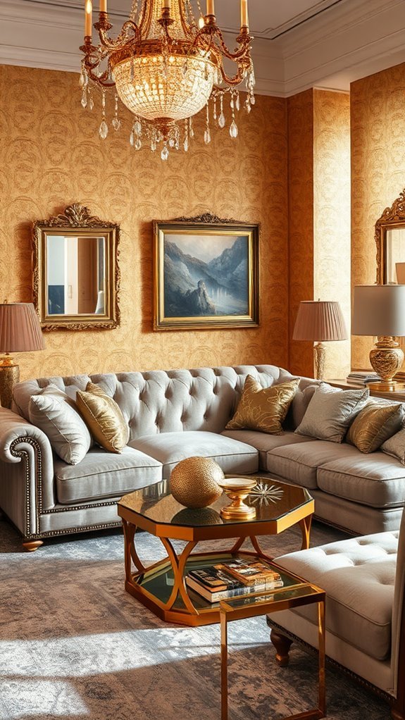 metallic hues aesthetic design