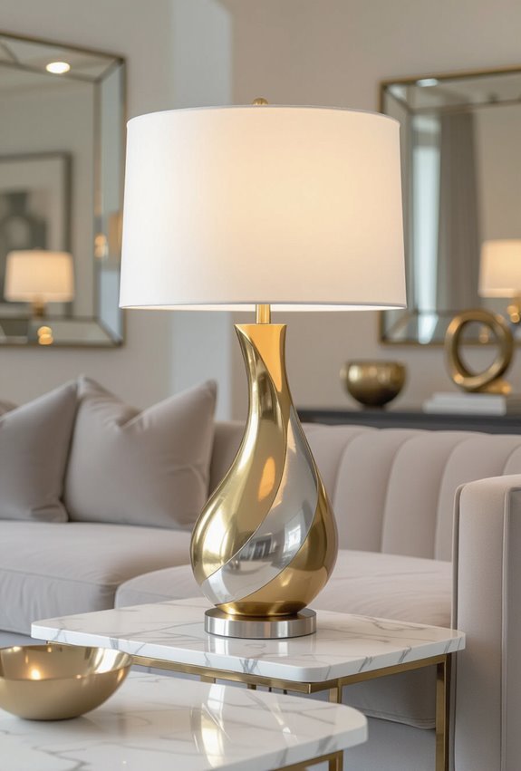 metallic lamps for cohesive glamour