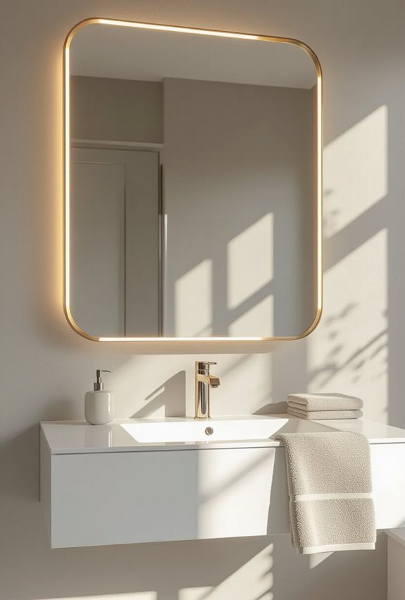 metallic leafed embossed mirror edges