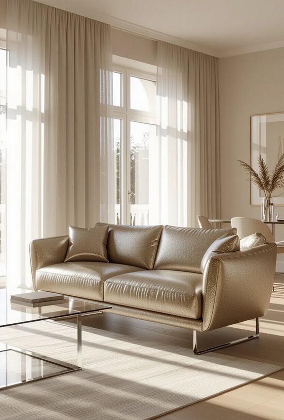 metallic velvet and chrome leather