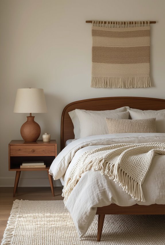 mid century boho layered warmth