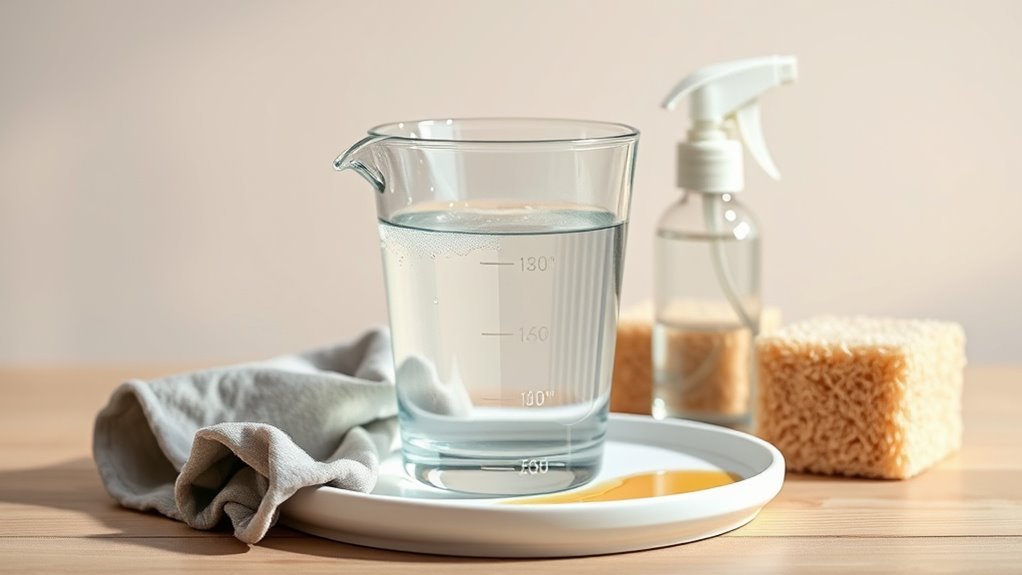 mild soap solution application