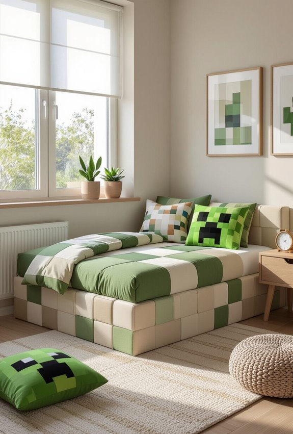 minecraft themed kid s bedroom