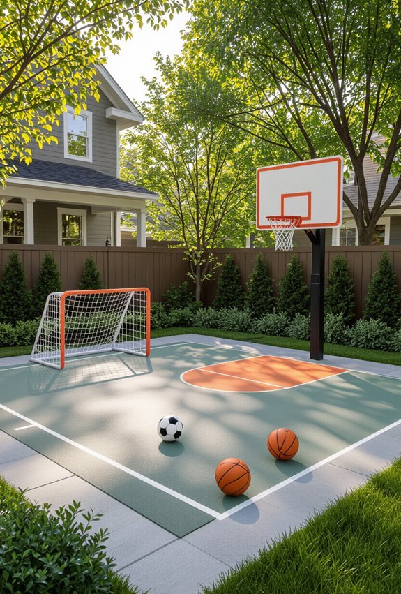 mini backyard sports court