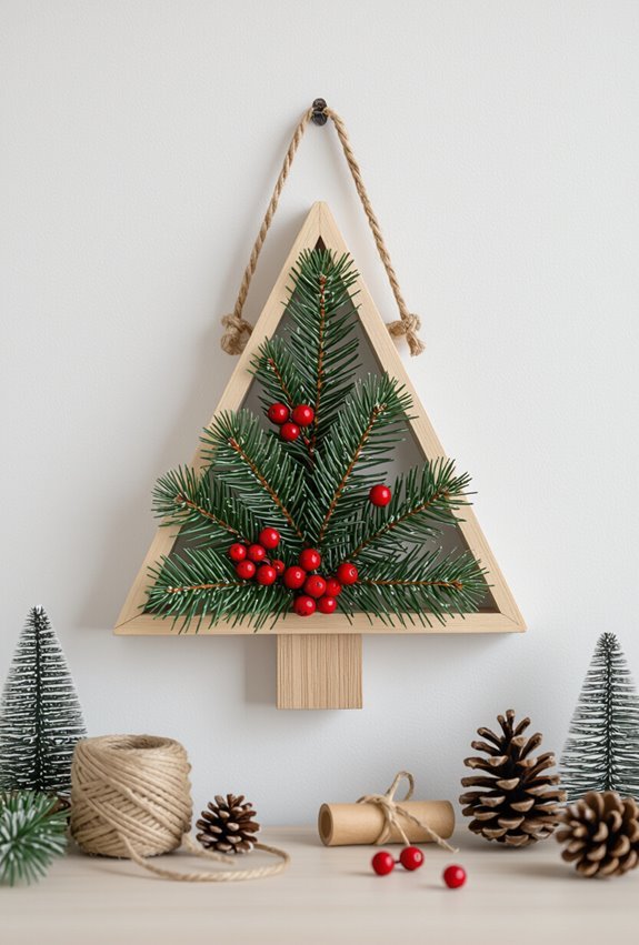 mini craft christmas wall planters