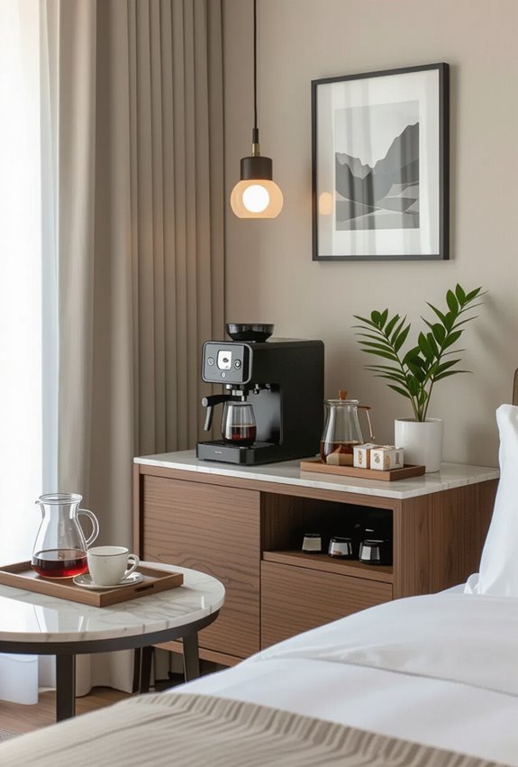 mini espresso and cocktail station