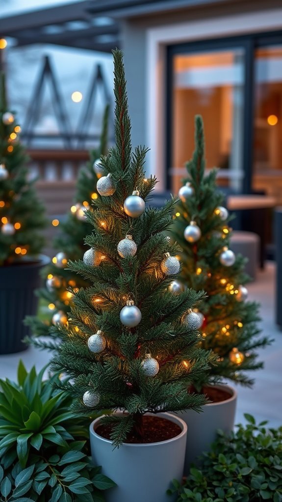 mini faux pine tree
