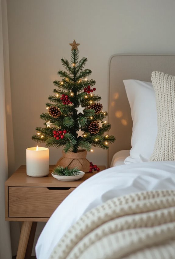 miniature bedside festive tree