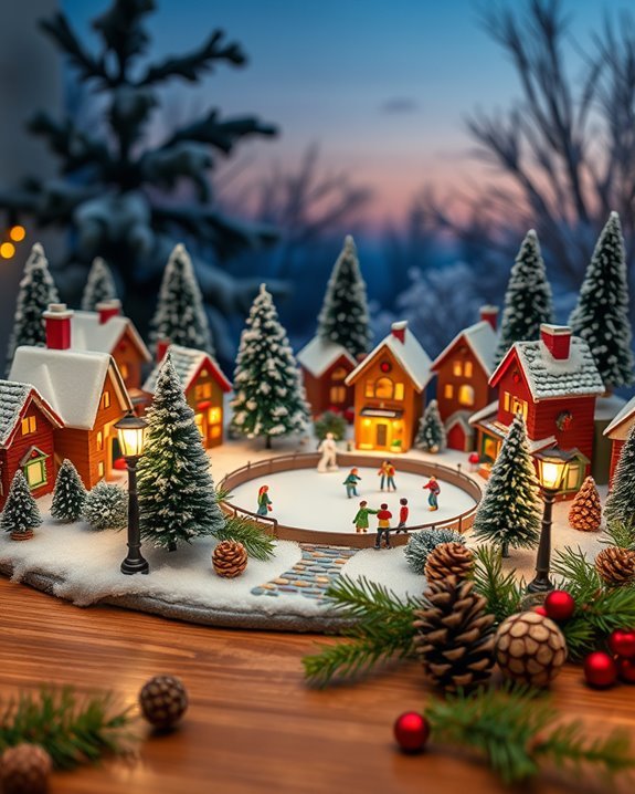 miniature christmas village display