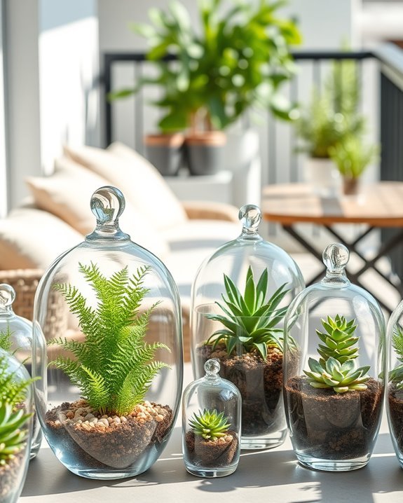 miniature glass ecosystems thrive