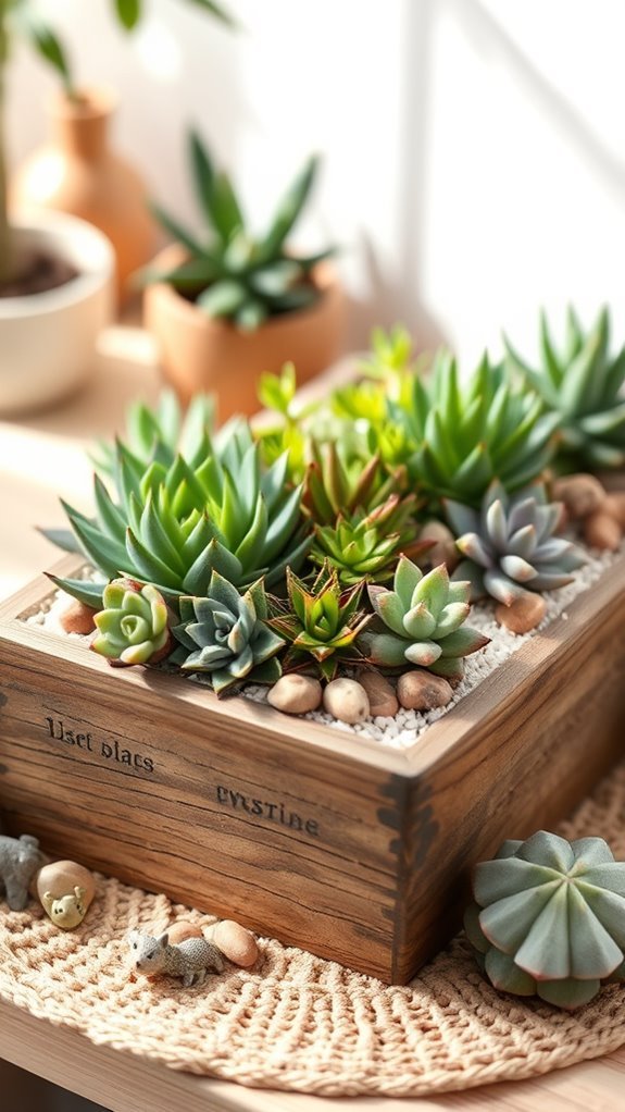 miniature succulent wall gardens