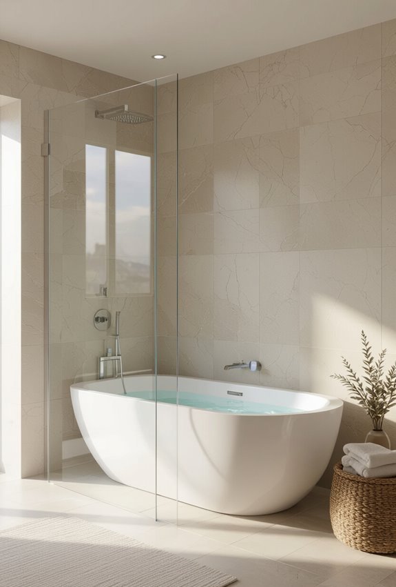 minimal frameless glass panels