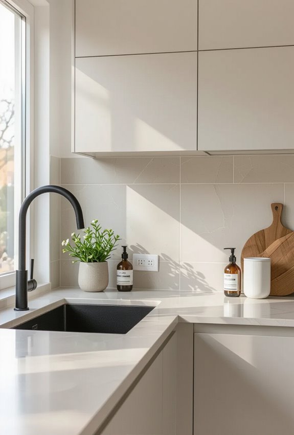 minimal grout polished porcelain