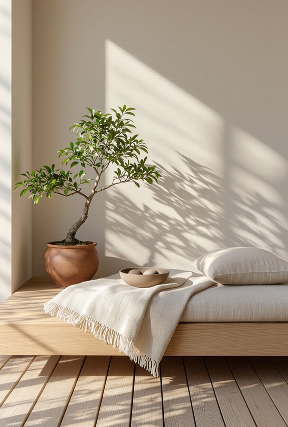 minimalist balcony zen retreat