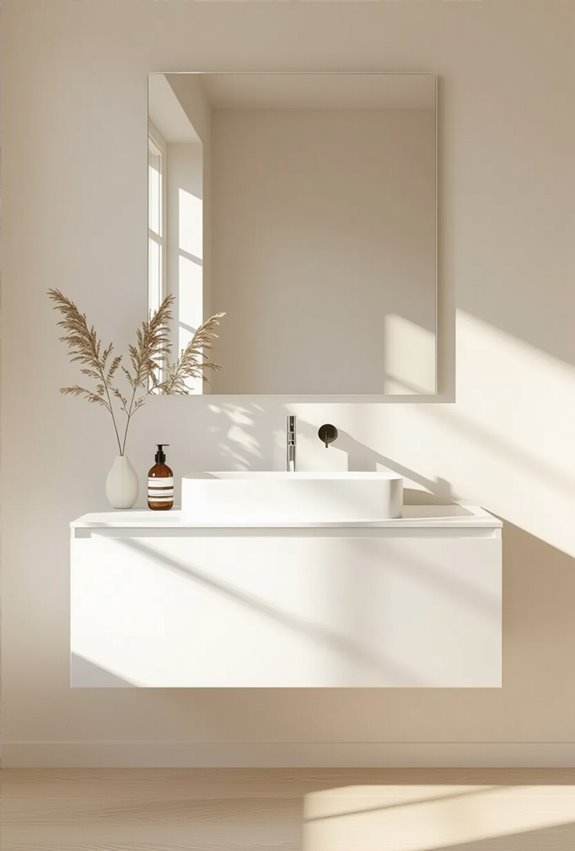 minimalist bathroom clean functional