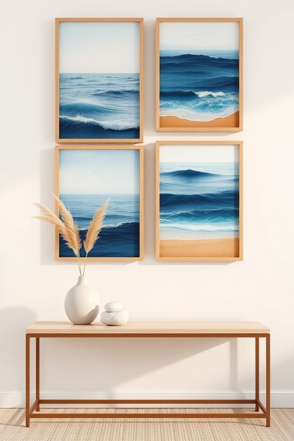 minimalist beach inspired wall art