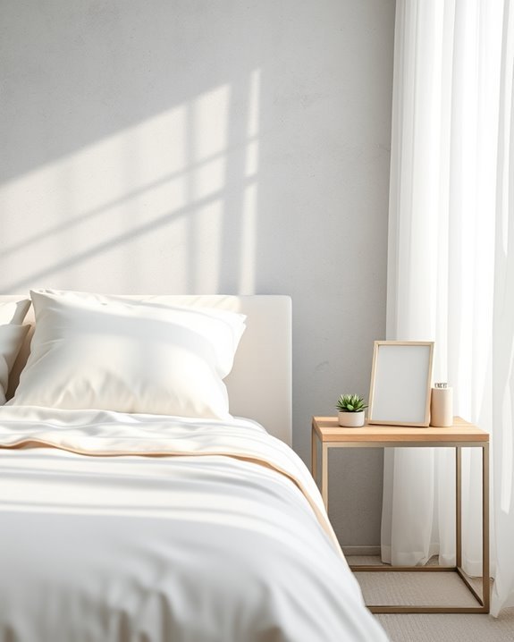 minimalist bedside table decor