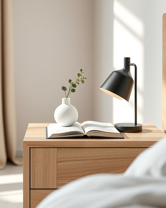 minimalist bedside table design