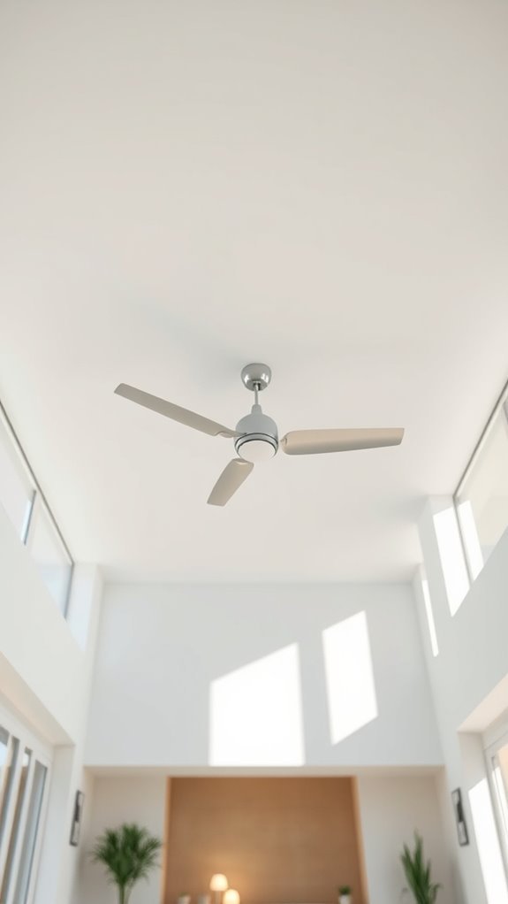 minimalist ceiling with fan