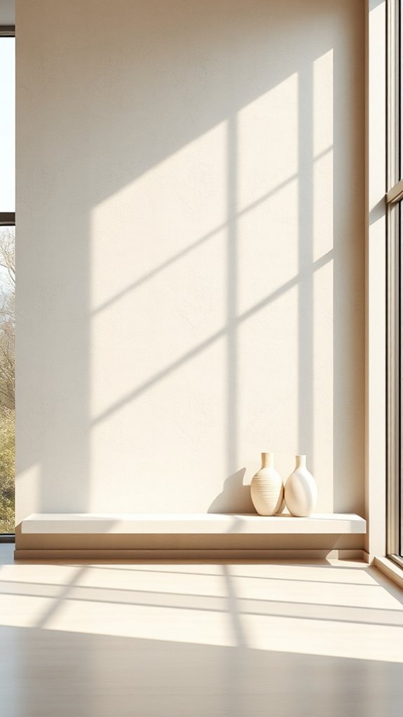 minimalist cement plaster walls