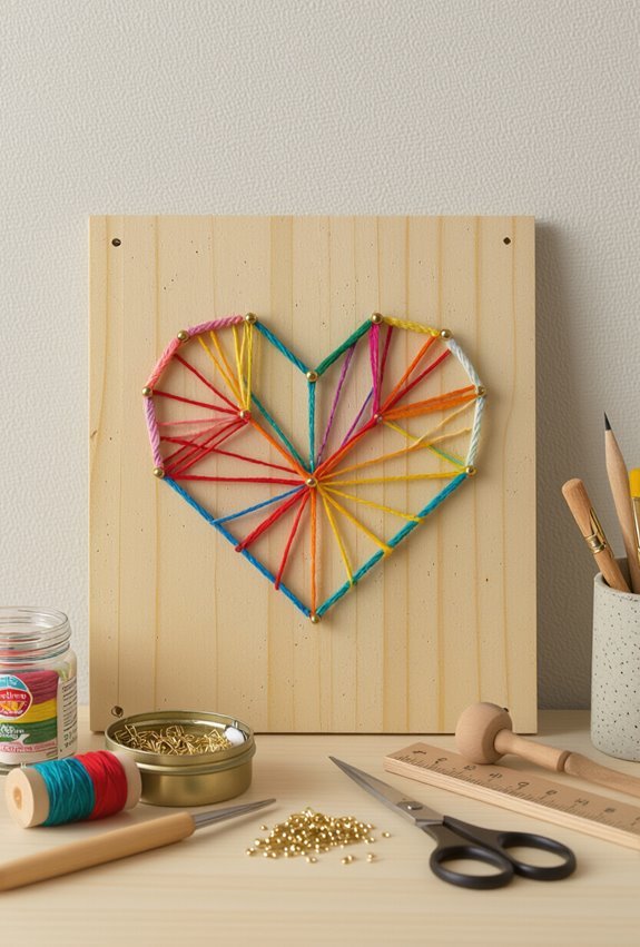 minimalist colorful string art