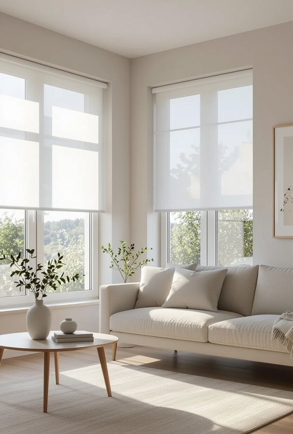 minimalist insulating roller shades