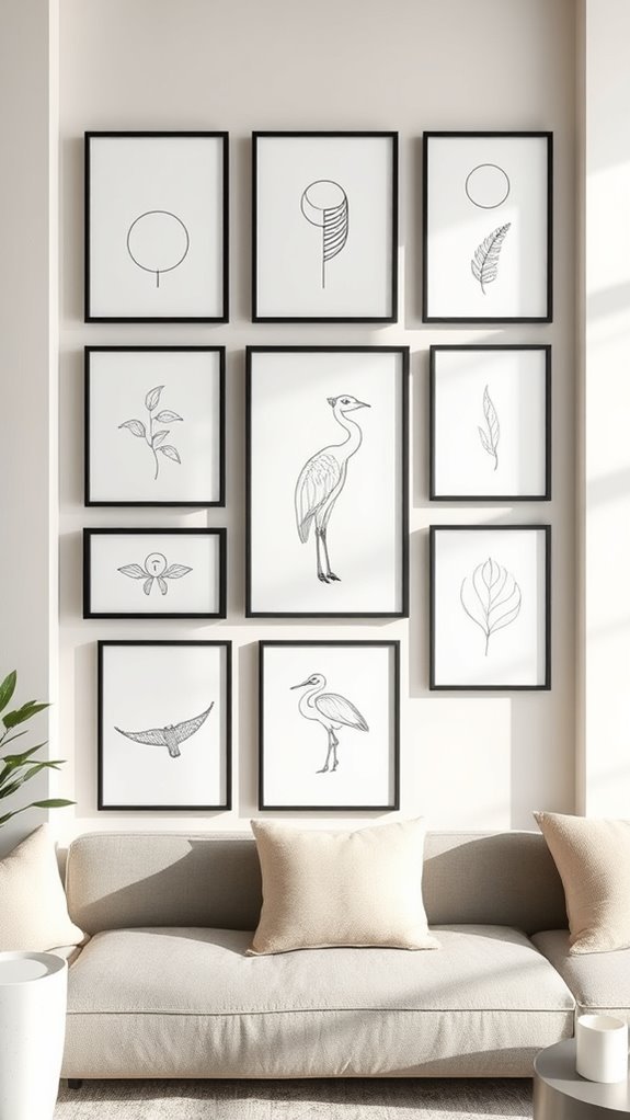 minimalist line drawing elegance